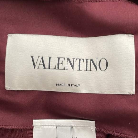 SALE! Valentino Burgundy & Pink Column Silk Maxi Dress - Picture 11 of 13